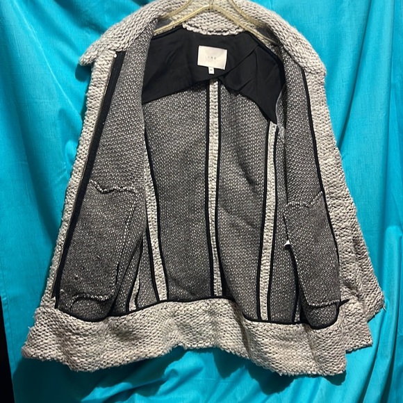 IRO AJUMA Bounce Moto Grey Knit Jacket Size 36 - Picture 5 of 7
